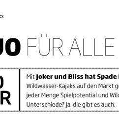Kanu Magazin Test Bliss und Joker