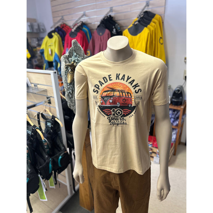 Spade Kayaks 10 Year Aniversary T-Shirt in sand