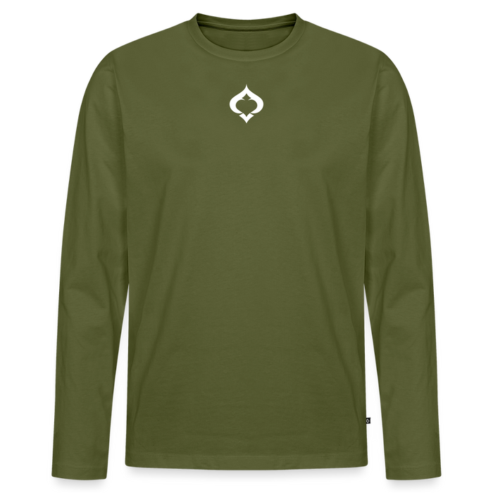 Spade Logo Premium Organic Long Sleeve Shirt - khaki