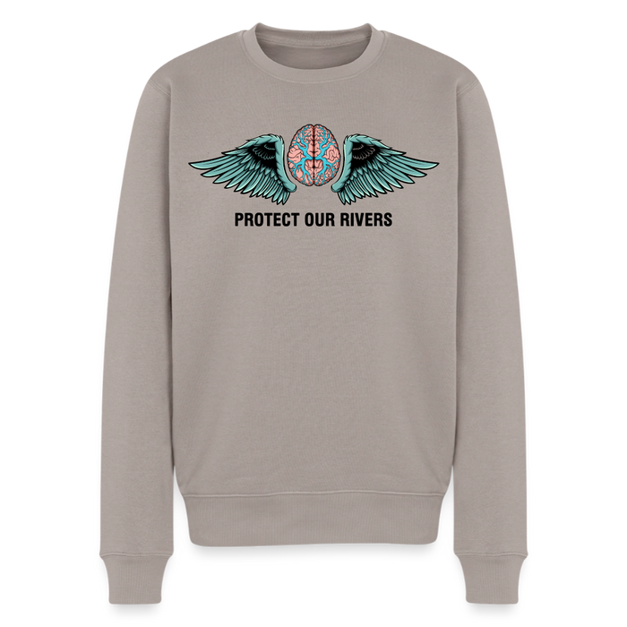Men’s Premium Sweatshirt Protect our rivers - taupe