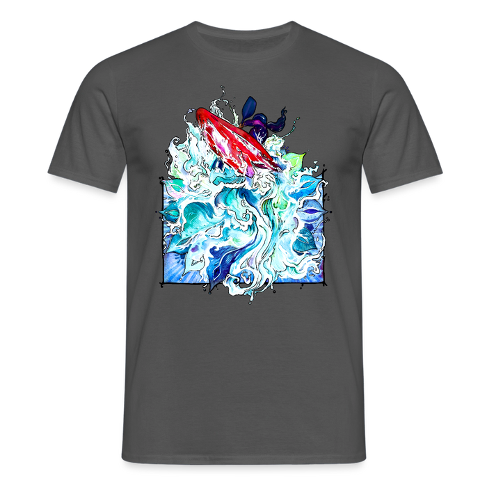 Kayak Spirit Männer Bio-T-Shirt mit V-Ausschnitt von Stanley & Stella - Anthrazit