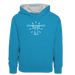 Paddle Maniac Teenager Kontrast-Hoodie - Pfauenblau/Grau meliert