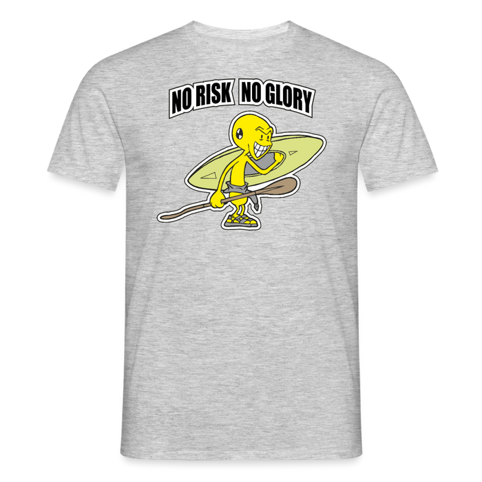 No risk no glory T-Shirt - heather grey