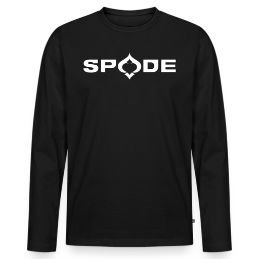 Men's Spade Logo Premium Organic Long Sleeve Shirt - black