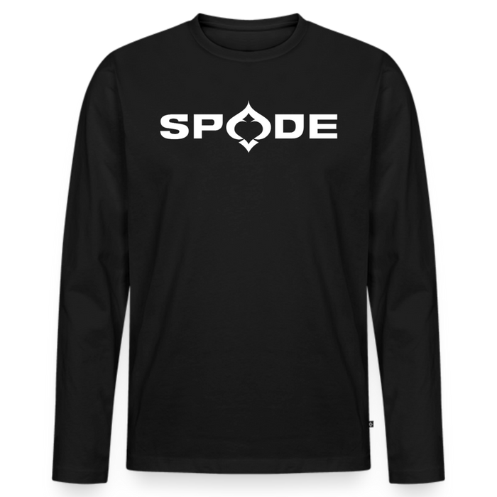 Men's Spade Logo Premium Organic Long Sleeve Shirt - black