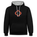 Spade Raute Kontrast-Hoodie - Schwarz/Grau meliert