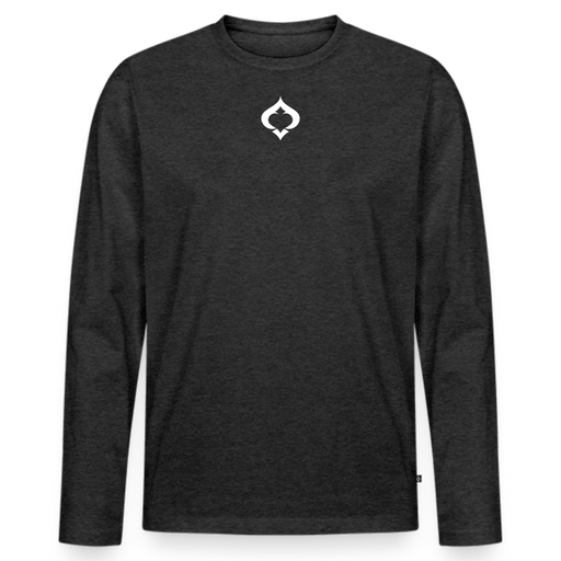Spade Logo Premium Organic Long Sleeve Shirt - heather anthracite