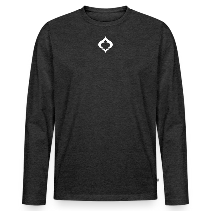 Spade Logo Premium Organic Long Sleeve Shirt - heather anthracite
