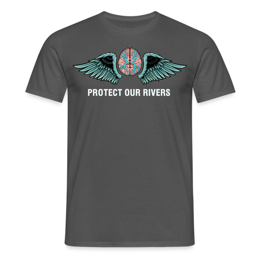 Protect our rivers T-Shirt - charcoal grey