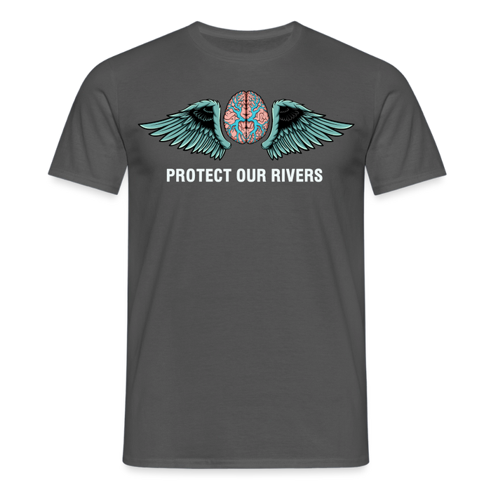 Protect our rivers T-Shirt - charcoal grey