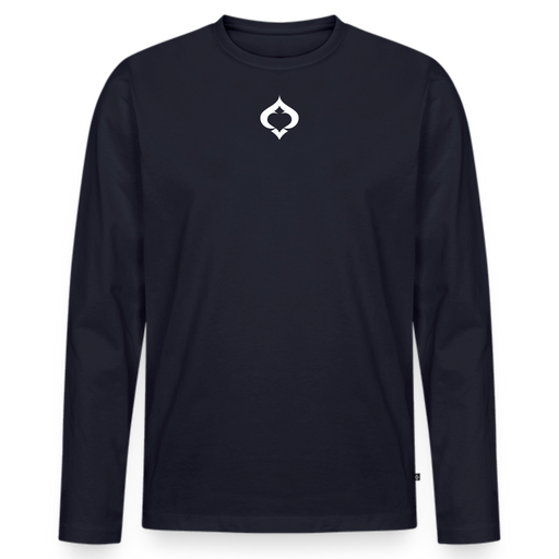 Spade Logo Premium Organic Long Sleeve Shirt - navy