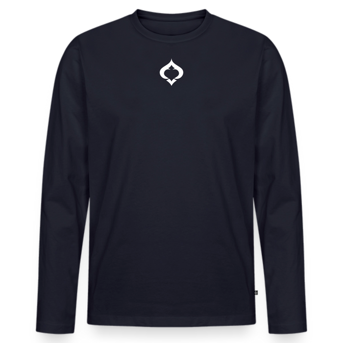 Spade Logo Premium Organic Long Sleeve Shirt - navy