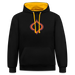 Spade Raute Kontrast-Hoodie - Schwarz/Gold