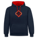 Spade Raute Kontrast-Hoodie - Navy/Rot