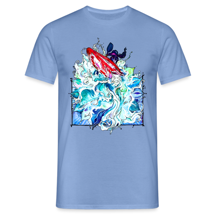 Kayak Spirit Männer Bio-T-Shirt mit V-Ausschnitt von Stanley & Stella - Carolina Blue