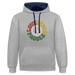 Paddlers for Peace Kontrast-Hoodie - Grau meliert/Navy