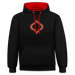 Spade Raute Kontrast-Hoodie - Schwarz/Rot