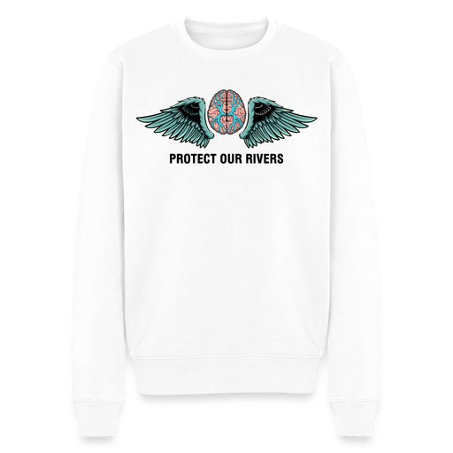 Men’s Premium Sweatshirt Protect our rivers - white