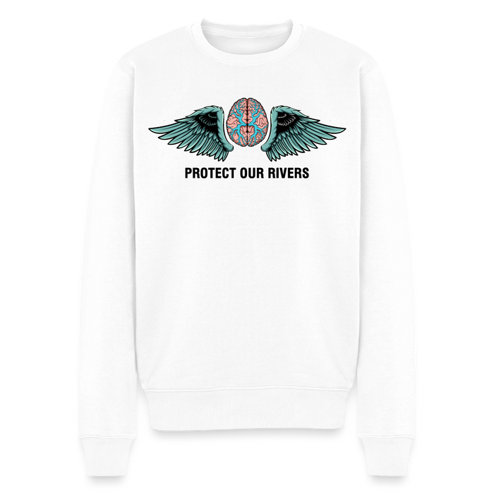 Men’s Premium Sweatshirt Protect our rivers - white