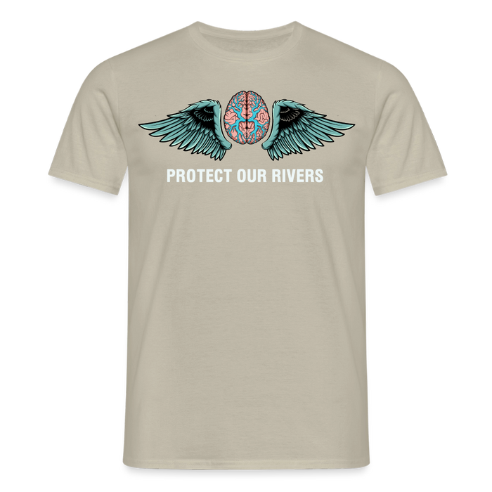 Protect our rivers T-Shirt - sand beige