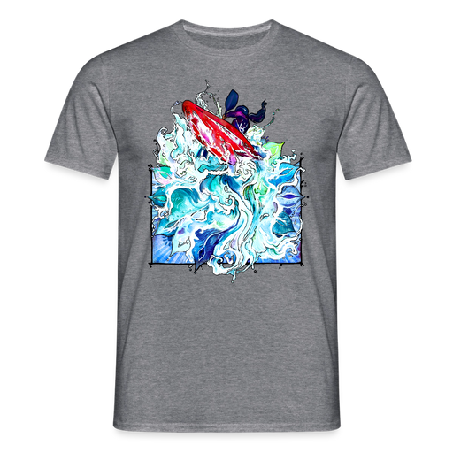 Kayak Spirit Männer Bio-T-Shirt mit V-Ausschnitt von Stanley & Stella - Graphit meliert