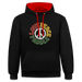 Paddlers for Peace Kontrast-Hoodie - Schwarz/Rot