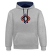 Spade Raute Kontrast-Hoodie - Grau meliert/Navy