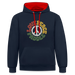 Paddlers for Peace Kontrast-Hoodie - Navy/Rot