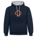 Spade Raute Kontrast-Hoodie - Navy/Grau meliert