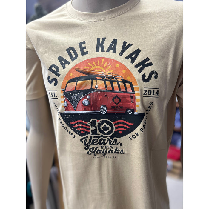 Spade Kayaks 10 Year Aniversary T-Shirt in sand